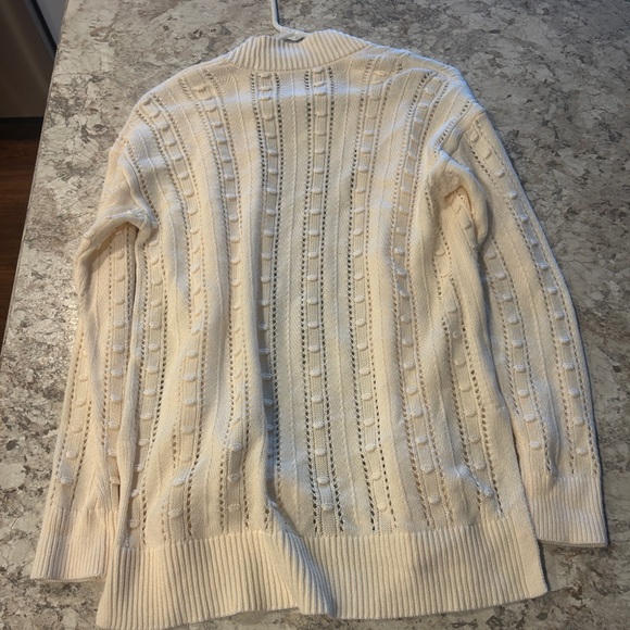 Women’s Loft Sweater Cardigan Small Cream - Picture 10 of 10